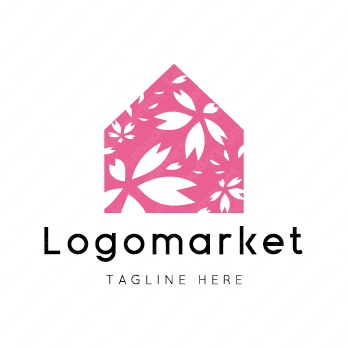 桜と花と家のロゴ