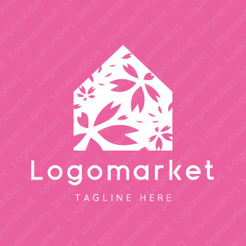 桜と花と家のロゴ