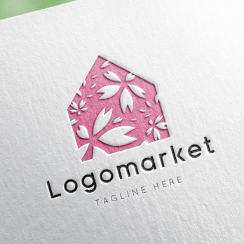 桜と花と家のロゴ