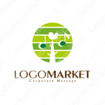 木と音符と小鳥のロゴ