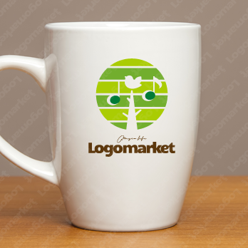 木と音符と小鳥のロゴ