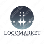 きらめきと静寂と円のロゴ