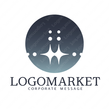 きらめきと静寂と円のロゴ