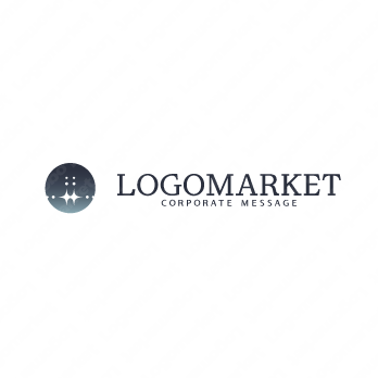 きらめきと静寂と円のロゴ