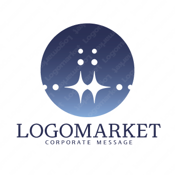 きらめきと静寂と円のロゴ