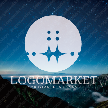 きらめきと静寂と円のロゴ