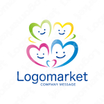 ハートとコミュニケーションと寄り添うのロゴ