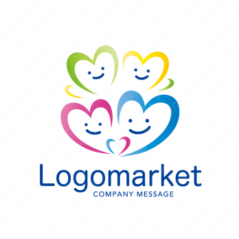 ハートとコミュニケーションと寄り添うのロゴ