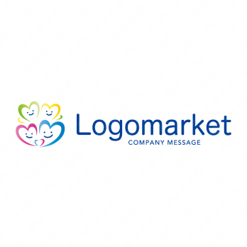 ハートとコミュニケーションと寄り添うのロゴ