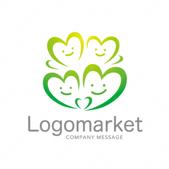 ハートとコミュニケーションと寄り添うのロゴ