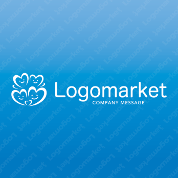 ハートとコミュニケーションと寄り添うのロゴ