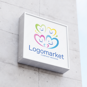 ハートとコミュニケーションと寄り添うのロゴ