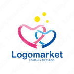 ハートと繋がりと希望のロゴ