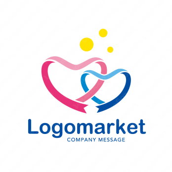 ハートと繋がりと希望のロゴ
