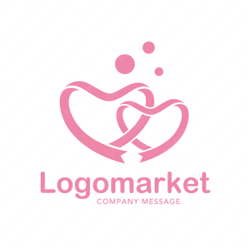 ハートと繋がりと希望のロゴ