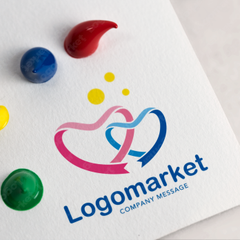 ハートと繋がりと希望のロゴ