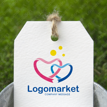 ハートと繋がりと希望のロゴ