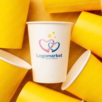 ハートと繋がりと希望のロゴ