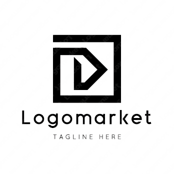 Dとdと正方形のロゴ