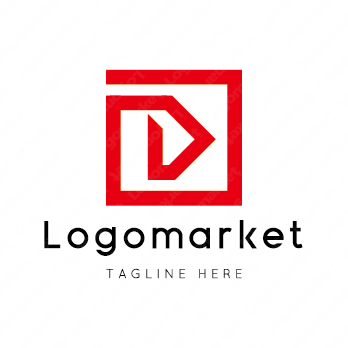 Dとdと正方形のロゴ