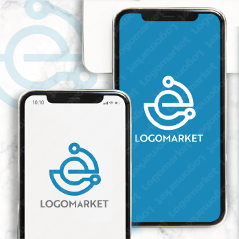 テクノロジーとeと効率化のロゴ