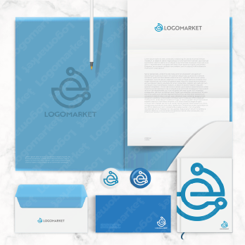 テクノロジーとeと効率化のロゴ