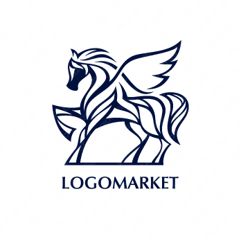 ホースと馬とペガサスのロゴ