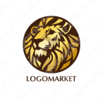 ライオンとたてがみと獅子のロゴ