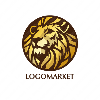 ライオンとたてがみと獅子のロゴ