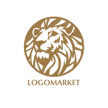 ライオンとたてがみと獅子のロゴ