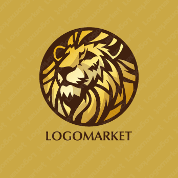 ライオンとたてがみと獅子のロゴ