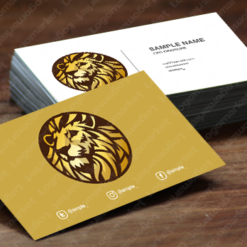 ライオンとたてがみと獅子のロゴ