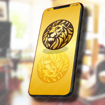 ライオンとたてがみと獅子のロゴ