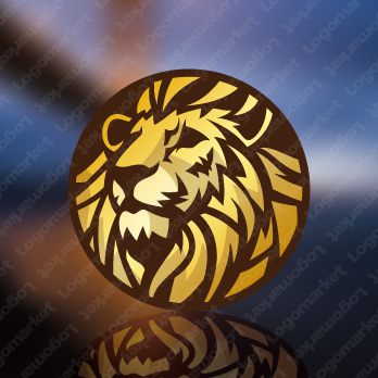 ライオンとたてがみと獅子のロゴ