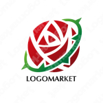 薔薇と花と宇宙のロゴ