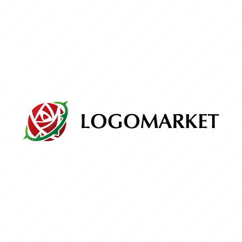 薔薇と花と宇宙のロゴ