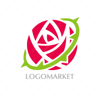 薔薇と花と宇宙のロゴ