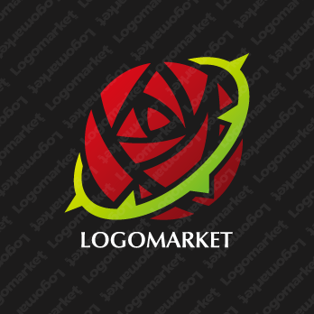 薔薇と花と宇宙のロゴ