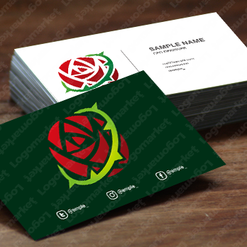 薔薇と花と宇宙のロゴ