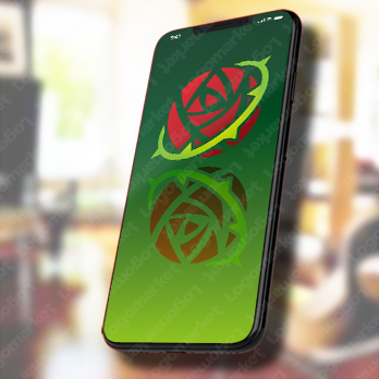 薔薇と花と宇宙のロゴ