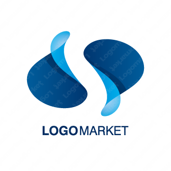 Sと立体と曲線のロゴ