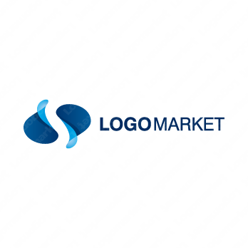 Sと立体と曲線のロゴ