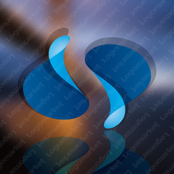 Sと立体と曲線のロゴ