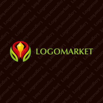 花と立体と未来のロゴ