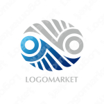 翼と楕円と陰陽のロゴ