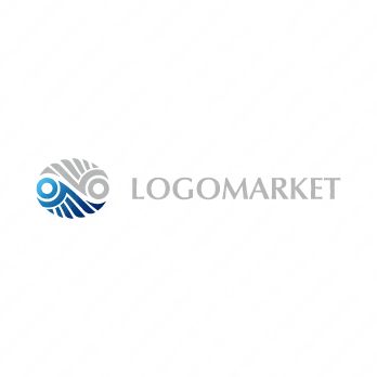 翼と楕円と陰陽のロゴ