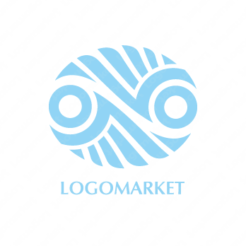 翼と楕円と陰陽のロゴ