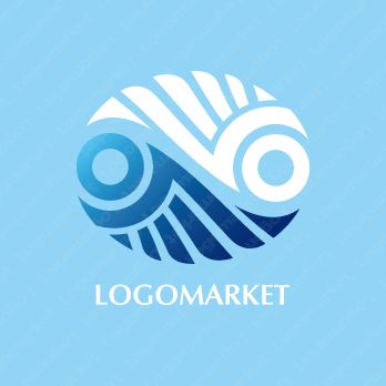 翼と楕円と陰陽のロゴ