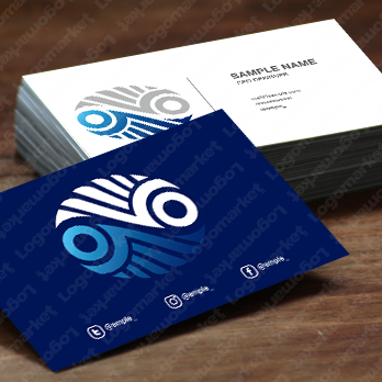 翼と楕円と陰陽のロゴ