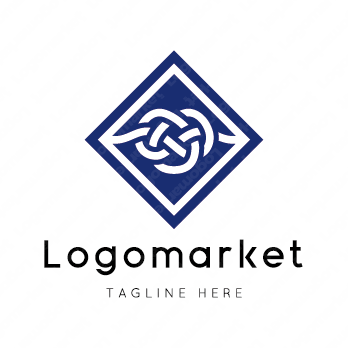 水引と菱形と和風のロゴ